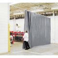 Tarps Now 12'HX24'WIndustrialCurtainWallPartition-SolidPanel-CeilingMount ICISS-1224-C